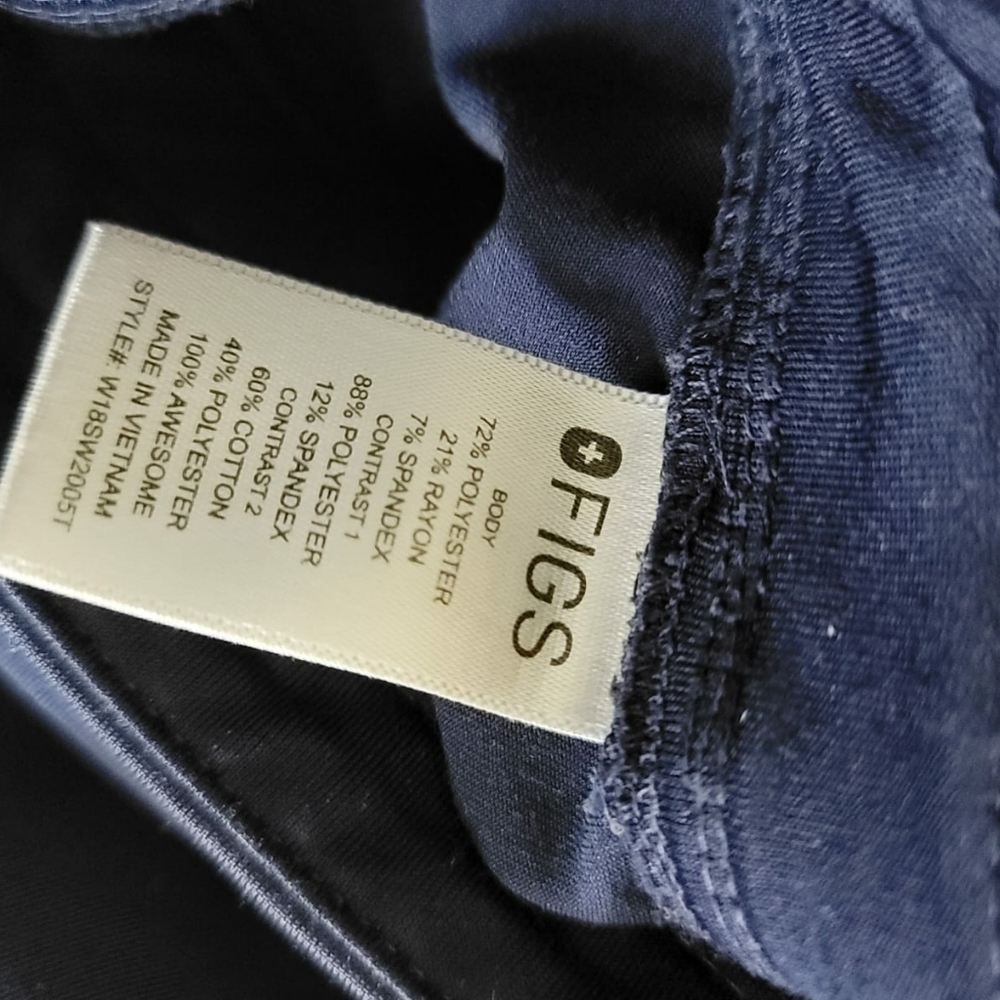 Figs Woman's Pants Jogger Scrub 4-Way Stretch Sz M Blue - Picture 9 of 9